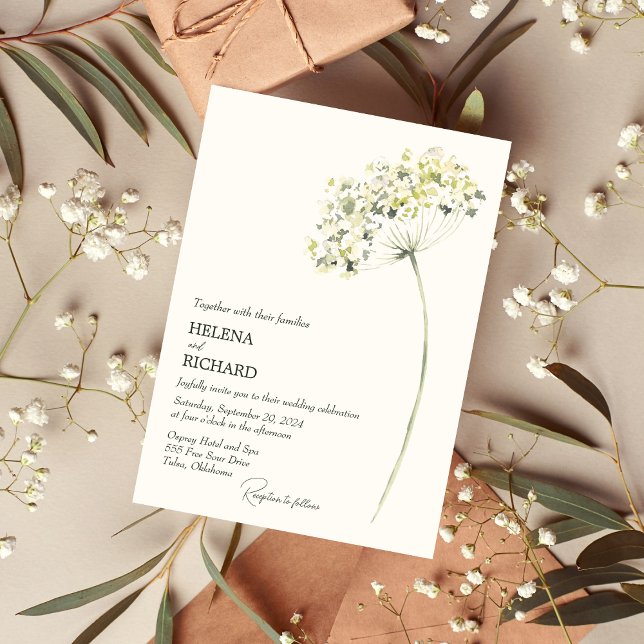 Elegante y verde invitación a la boda floral (Subido por el creador)