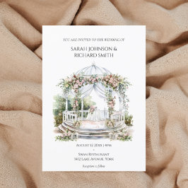 Elegante y vintage invitación a la boda romántica