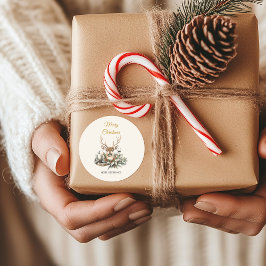 Elegantes adhesivos de Navidad de Noël Rústico - E
