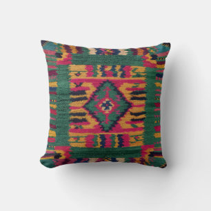 Elegantes almohadas verdes de Kilim: Añadir encant