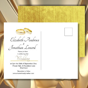 Elegantes Anillos Invitación simple a la boda