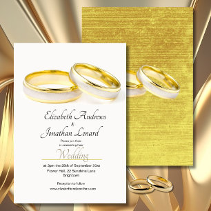 Elegantes Anillos Invitación simple a la boda
