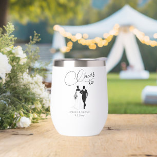 elegantes animaciones pareja boda minimalista mode