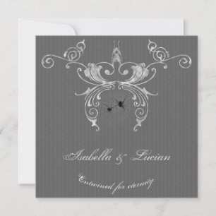 Elegantes arañas Gótico Invitaciones a la boda de 
