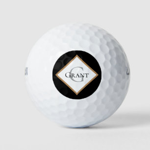 Elegantes bolas de golf Black Brown personalizadas