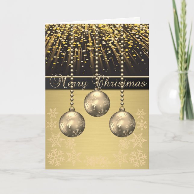 Elegantes bolas de Navidad y copos de nieve de fal (Anverso)