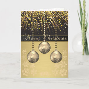 Elegantes bolas de Navidad y copos de nieve de fal