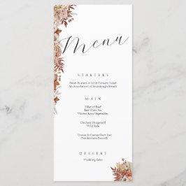 Elegantes botánicos Menú Boda floral otoñal