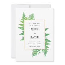 Elegantes botánicos salvan las tarjetas de fecha