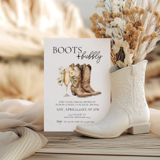 Elegantes botes e invitaciones a la ducha de novia