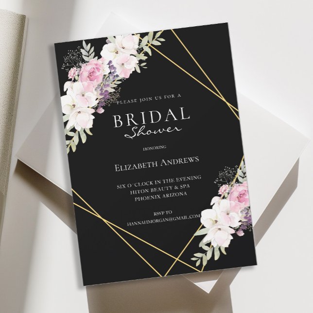 Elegantes Brautparty Boho Einladung Invitación (Subido por el creador)