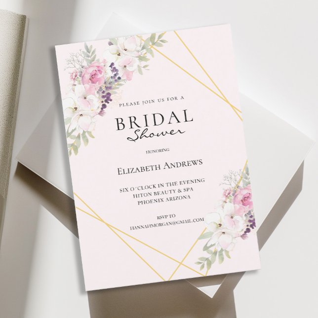 Elegantes Brautparty Boho Einladung Invitación (Subido por el creador)