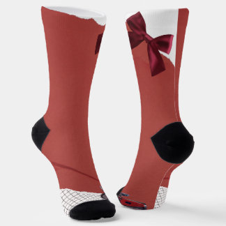 Elegantes calcetines de tripulación de jardín flor