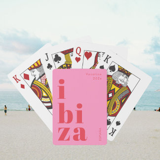 Elegantes cartas de juego de Ibiza