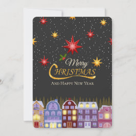 Elegantes casas escandinavas Feliz Navidad