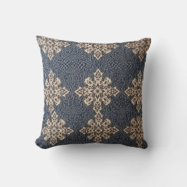 Elegantes cojines de hilera con patrones complejos