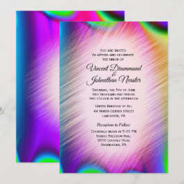 Elegantes colores arcoiris Invitaciones a la boda
