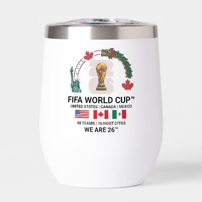 Elegantes copas de vino para la Copa Mundial de la (Frente)