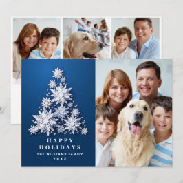 Elegantes copos de nieve Árbol de Navidad 4 Foto