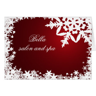elegantes copos de nieve rojos Business Gracias Ca