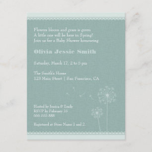 Elegantes Dandelions Spring Baby Invitaciones