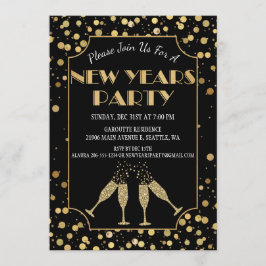 Elegantes de Noche Vieja la invitación del fiesta