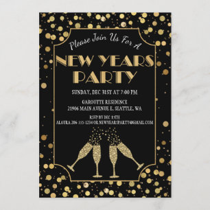 Elegantes de Noche Vieja la invitación del fiesta