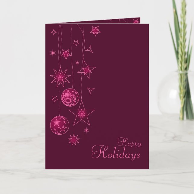 Elegantes Decoraciones De Navidad Rosa (Anverso)