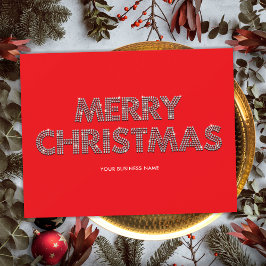 Elegantes diamantes Feliz Navidad Negocios Rojo