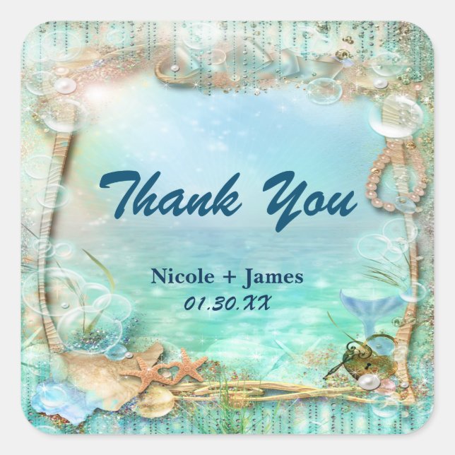 Elegantes Encantados Bajo Las Pegatinas De Playa D (Anverso)