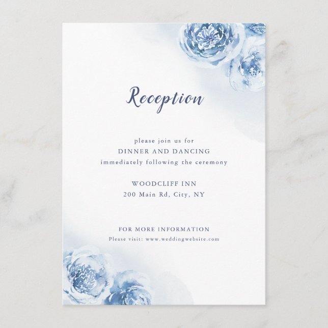 Elegantes encinas de recepción de bodas con flores (Anverso)