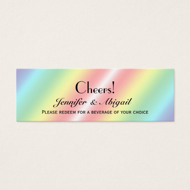 Elegantes entradas para bebidas Bodas con flores d (Frente)