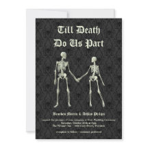 Elegantes esqueletos Invitación a la boda