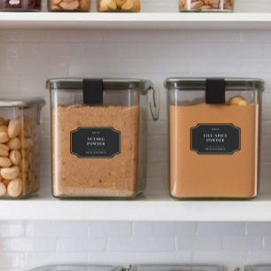 Elegantes etiquetas de almacenamiento de alimentos