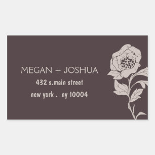 Elegantes etiquetas de boda floral -5