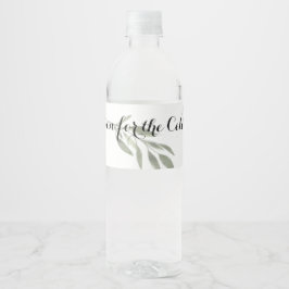 Elegantes Etiquetas de Botánica Verde para Botella