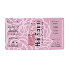 Elegantes etiquetas de botellas de Rosa rosado con