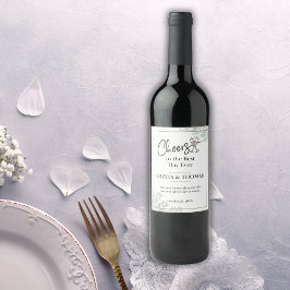 Elegantes etiquetas de botellas de vino de bodas -