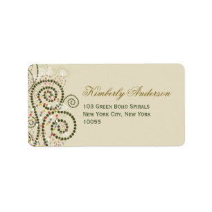 Elegantes etiquetas de direcciones de Bodas de esp