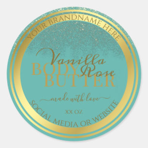 Elegantes etiquetas de empaque de productos Verde 