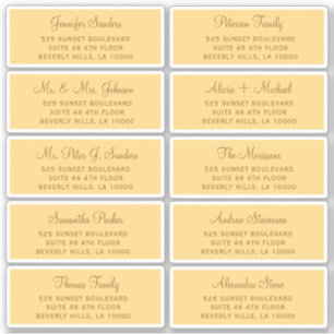 Elegantes etiquetas de invitados de boda