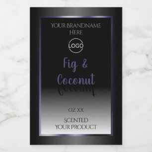 Elegantes etiquetas de producto blanco negro con e