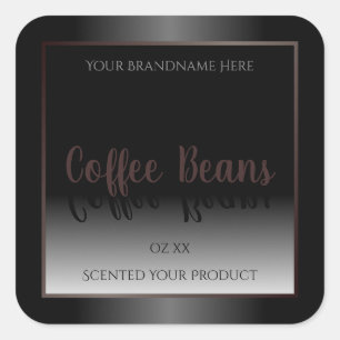 Elegantes etiquetas de producto blanco negro marco