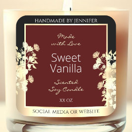 Elegantes etiquetas de productos de Borgoña marco 