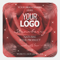 Elegantes etiquetas de productos Logotipo de hojas
