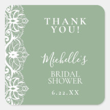 Elegantes etiquetas de regalo de shower nupcial de