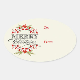 Elegantes etiquetas de regalo para Navidades Holly