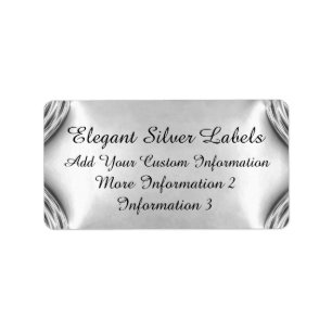 Elegantes etiquetas plateadas