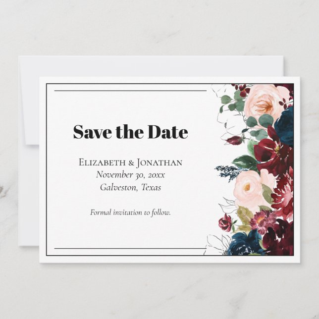 Elegantes Florales Oscuros (Anverso)