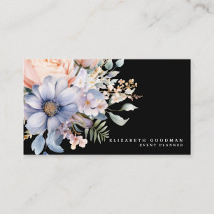 Elegantes flores dulces Tarjetas de Negra de Negoc